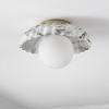 Grima 12" Flush Mount - FLU4089 - White Marble/Gold - Safavieh - 3 of 4