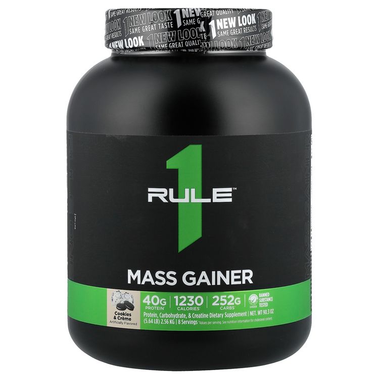 Rule One Proteins Mass Gainer, Cookies & Creme, 5.64 lb (2.56 kg), 1 of 4