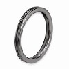 Black Bow Jewelry 2.25mm Stackable Black Plated Silver Grooved Band - 3 of 4