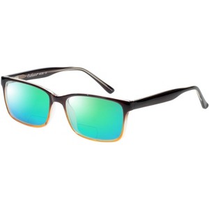 Enhance BIG&TALL EN4038 Mens Polarized Bi-Focal Sunglass Brown Fade Crystal 60mm Blue Mirror +1.00 - 1 of 1
