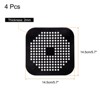 Unique Bargains Shower Drain Hair Catcher Square Drain Cover Silicone Strainer Hair Stopper for Shower Sink Bathroom Tub Accessories - 2 of 4