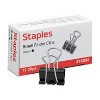 Staples Small Metal Binder Clips Bulk PK Black 3/4" Size with 3/8" Capacity 480114 - 2 of 4