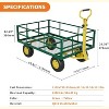 COZONY Multiple sizes Heavy Duty Steel Garden Cart, 500/900/1200/1400 lbs Capacity, 3-in-1 Utility Wagon with Removable Mesh Sides, Rotating Handle - 2 of 4
