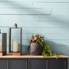 Natural Wooden Pail Planter with Metal Handle Accent (Set of 2) - 3 of 4