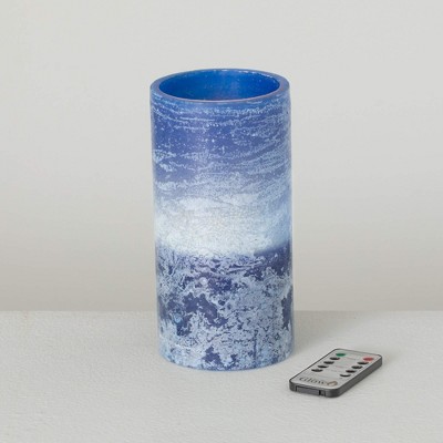 8"Sulivans Vance Kitira Timber LED Glow Candle