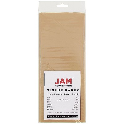 JAM Paper Gift Tissue Paper Tan Brown 10 Sheets/Pack 1152350