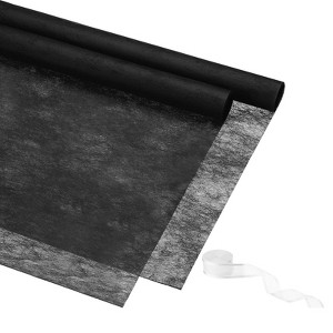 Unique Bargains Waterproof Non-Woven Fabrics Decorative Gift Wrap Paper with Ribbon 1 Set - 1 of 4