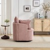 GDFStudio Roxane Modern Upholstered Swivel Chair with Pillows - 3 of 4