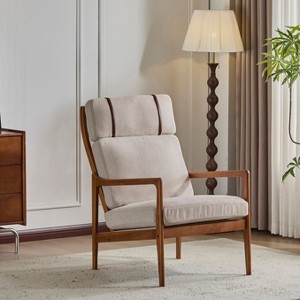 Hrinhom 25.8"" W Mid Century Modern Accent Armchair with High Back - 1 of 4