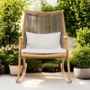Christopher Knight Home Glencoe Outdoor Iron Rocking Chair with PE Rattan Backrest and Cushion - 2 of 4