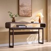 63 Inch Long Console Table, Modern Wood Entryway Table, Narrow Sofa Table Behind Couch for Living Room, Hallway, Foyer - 4 of 4