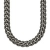 Chisel Stainless Steel Antiqued and Brushed 10mm 24" Curb Link Necklace - 2 of 4