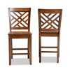 2pc Caron Wood Counter Stool Set - Baxton Studio - image 2 of 4