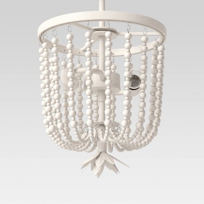 Small Wooden Beads Chandelier Beige - Opalhouse™