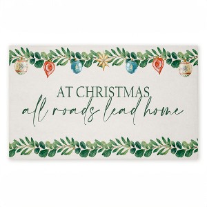 Stupell Industries Christmas Roads Lead Home Printed Outdoor Door Mat, design by Kim Allen, 18"x30" - 1 of 4