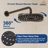 CASAINC 1-Spray Patterns 10 Inches Wall Mount Shower System Fixed Shower Head (Valve Included) - 2 of 4