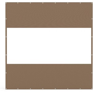 DOMETOUR Heavy Duty Outdoor Clear PVC Curtain, 18oz Waterproof, Weather & Tearproof for Patios, Gazebos, Pergolas, Privacy Screen (8'x8', Brown) - 1 of 4