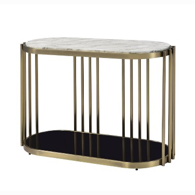 Solstice Glam Entryway Table Antique Brass - HOMES: Inside + Out