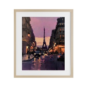 Stupell Industries Twilight in Paris Streets Framed Print Under Glass Art - 1 of 4