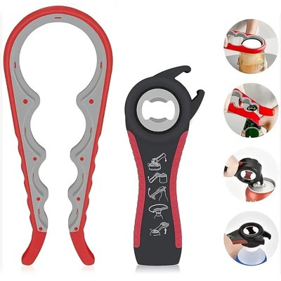 LunaLulinlk1pc Lid Opener Tool; Jar Opener For Weak Hands; Multi Function Can Opener For Seniors; Rubber Grip Bottle Opener