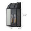LLHZSY 3-Light Outdoor Umbrella Dimmable Matte Exterior Lantern Wall Sconce Light - 2 of 4