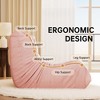 Fireside chair, Mid-Century Modern Armless floor sofa, soft memory sponge floor leisure chair, living room, bedroom and office bean bag chair - 4 of 4