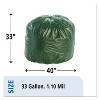 Stout by Envision Controlled Life-Cycle Plastic Trash Bags, 33 gal, 1.1 mil, 33" x 40", Green, 40/Box - 3 of 4