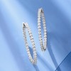 Ross-Simons 5.00 ct. t.w. Diamond Inside-Outside Hoop Earrings in 14kt White Gold - 3 of 4