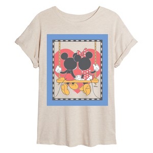 Women's - Disney - Mickey Mouse Swing Oversized Oversized Graphic T-Shirt - 1 of 4