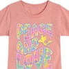 Girls' - Peanuts - Peace & Love Woodstock Fitted Short Sleeve Graphic T-Shirt - 2 of 4