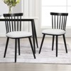 Bekrvio Windsor Dining Chair-Farmhouse Solid Wood Spindle Back Side Chair Mid-Century Modern Black Armless Kitchen Chair for Dining Room Restaurant - 4 of 4