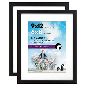 Americanflat Picture Frame with tempered shatter-resistant glass - Available in a variety of sizes and styles - 1 of 4