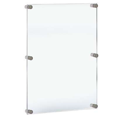 Silver Satin Aluminum Floating Acrylic Wall Frame, 30" x 40"