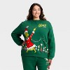 Adult Grinch Singing Graphic Sweatshirt - Green - 2 of 3