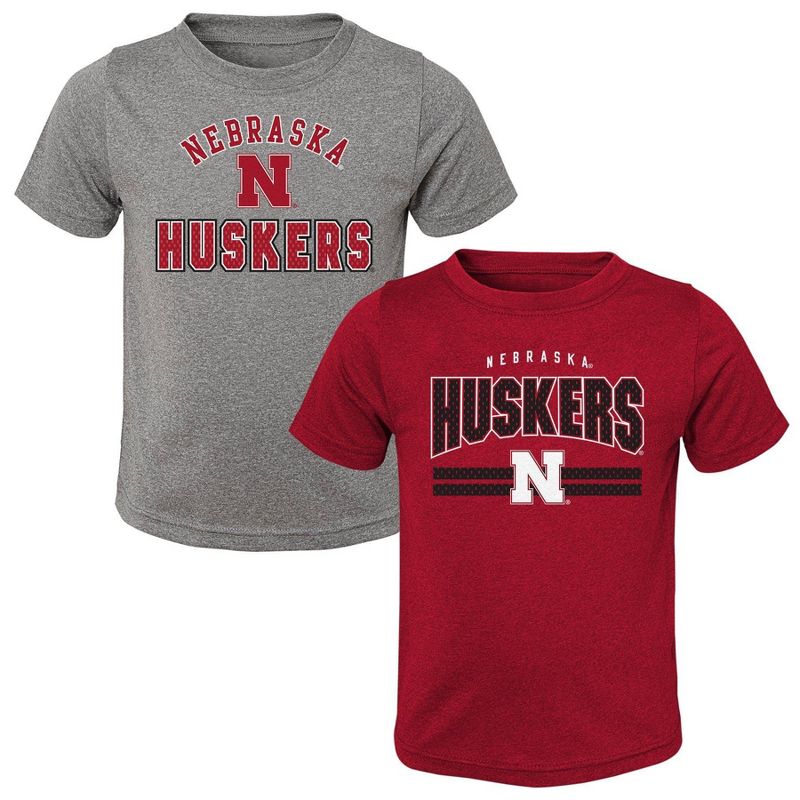 NCAA Nebraska Cornhuskers Toddler 2pk T-Shirt, 1 of 4