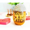 Silver Buffalo Harry Potter Quidditch "You're A Catch" Teardrop Stemless Wine Glass | 20 Ounces - 3 of 4