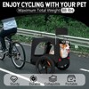RISOKEYS 16-Inch Foldable Pet Bike Trailer - with Universal Hitch & All-Terrain Wheels, Portable for Road Trips and Daily Rides,for Small Dogs - 2 of 4
