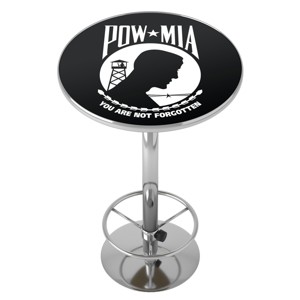 P.O.W. Logo Bar Table with Footrest - 1 of 4