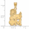 Black Bow Jewelry 14k Yellow Gold Plated Sterling Silver Phi Mu Greek Life Medium Pendant - 2 of 3