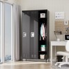 3 Doors Metal Lockers for Employees, 72 Inch Tall Metal Office Storage Cabinetwith 9 Hooks and 3 Shelves - 2 of 4