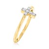 Ross-Simons 0.12 ct. t.w. Diamond Cross Ring in 14kt Yellow Gold Size 9 - 3 of 4
