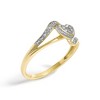 10K Yellow Gold Diamond Accent Filigree Heart Promise Ring - 4 of 4