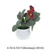 Unique Bargains Artificial Plants 5-Stem Rose Plastic 4.72"x4.72"x7.09" 1 Pcs - 3 of 4