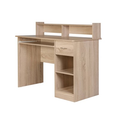 Essential Wood Computer Desk with Hutch - Onespace