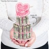 Pink Heart Cake Birthday Money Gift Display, DIY Cash Holder Stand with 20 Bill Slots, Vintage Coquette Money Cash Cake Gift Stand for Girls Birthday - 2 of 4