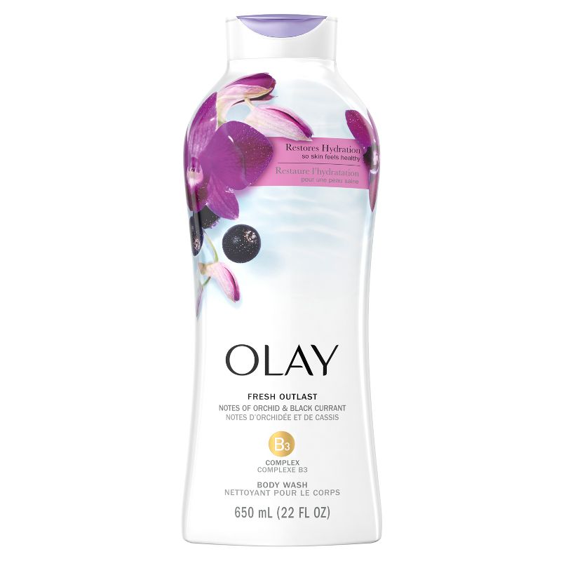 Olay Fresh Outlast Body Wash Orchid &#38; Black Currant - 22 fl oz, 1 of 11