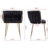 Kumasinova Modern Golden Metal Frame Dining Chairs with Luxury Velvet Fabric,Chic Accent Chairs Club Chair for Kitchen&Dining Room,300lbs Max - 3 of 4