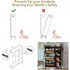 Rattan Shoe Cabinet with Flip Drawers, 3 Tier Narrow Free-Standing Entryway Storage Organizer - 4 of 4