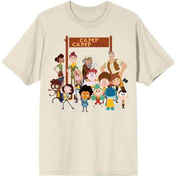 Camp Camp Character Group Men's Natural Graphic Crew Neck Tee