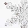 NAYSAYE Party Decoration and Accessories Iron Snowflake Hanging Ornament Set for Holiday Celebration and Christmas, White, 1.8"*6.7"*0.1" - 4 of 4